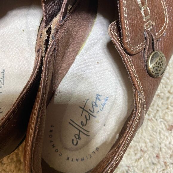 Clarks Cheyn Misha Brown Leather Loafers 6 - Picture 5 of 6